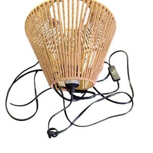 Bamboo Tripod Floor Lamp with Shelves,Mid Century TOP Part ONLY